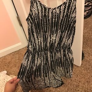 Black and white romper